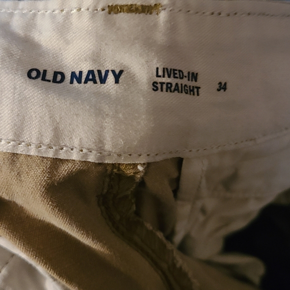 Old Navy Lived-in Straight Men's Tan Casual Shorts Size 34 - Picture 4 of 4